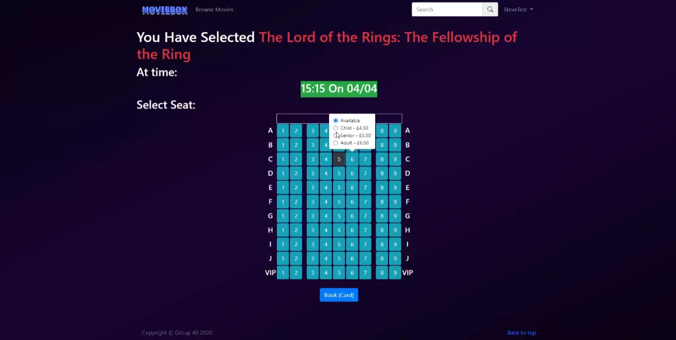 Seat reservation